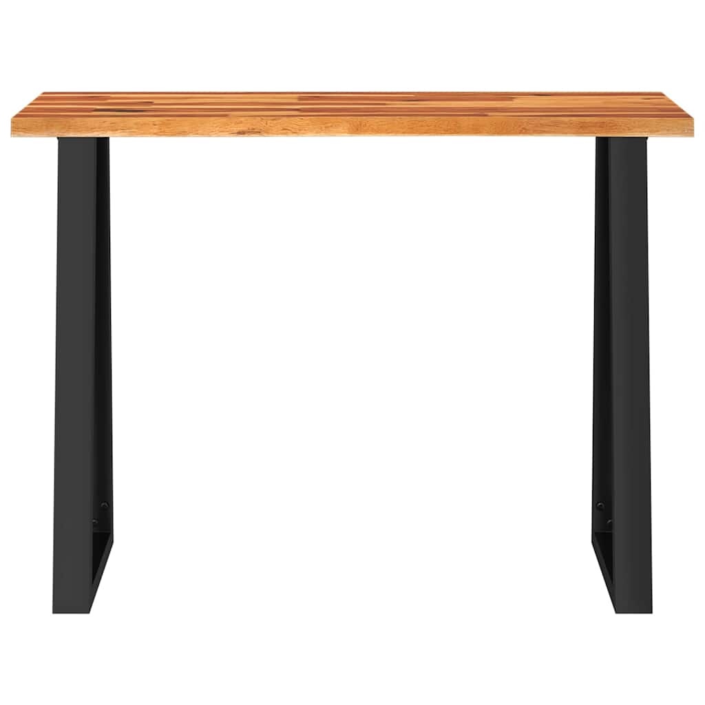 Console Table with Live Edge 110 x 35 x 80 cm Solid Acacia Wood