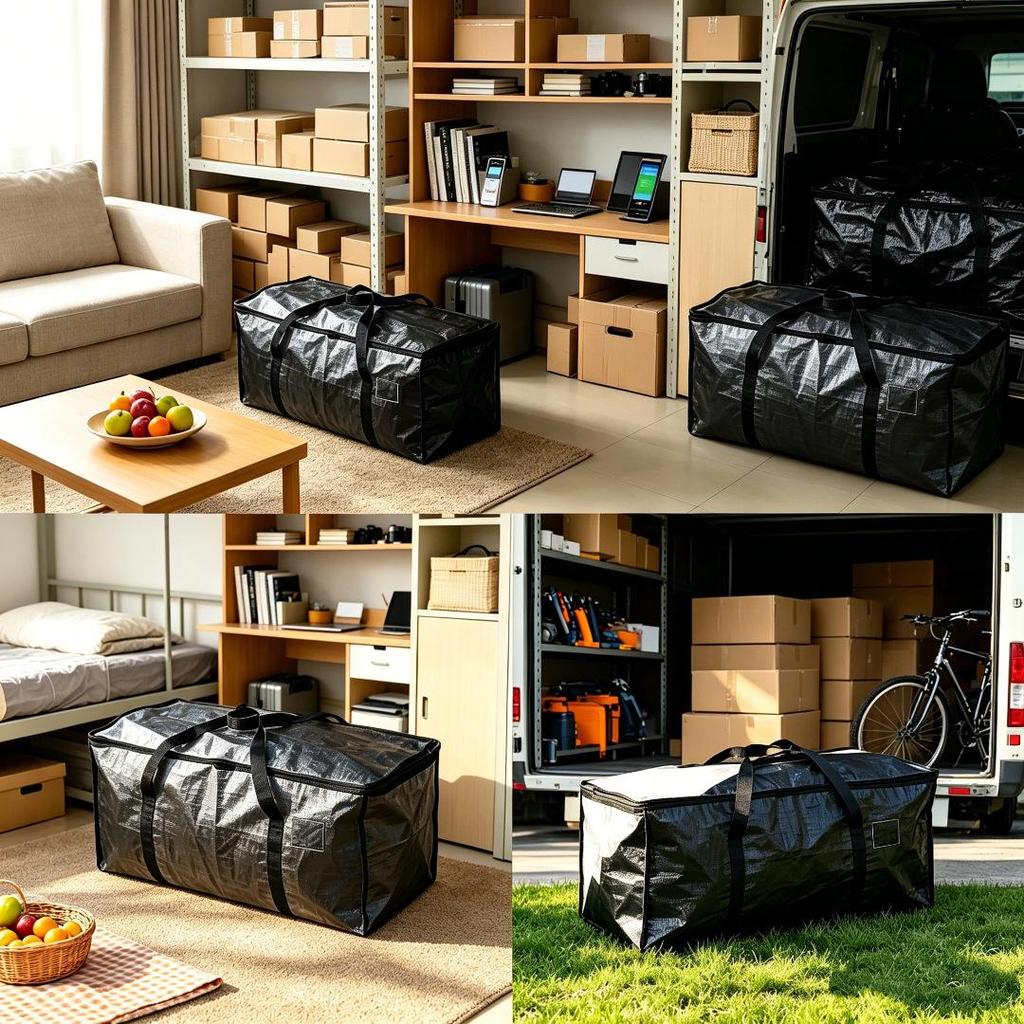 Large Capacity 150GSM PP Woven Moving Storage Bags