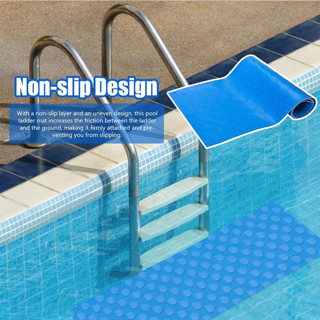 Schwimmbadleitermatte Pooltreppensicherheit - Textur - Stufenmatte Garten Outdoor Poolwerkzeuge Ersatzmatte