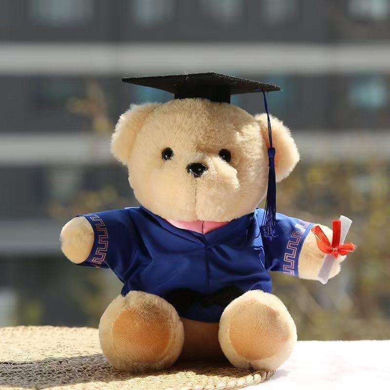 Graduation Season Wear Doctor Hat, Dr. Bear Doll, Dr. Bear Plush Teddy Bear Graduation Bear Doll Gift