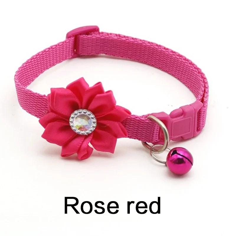 Colorful Cute Collar for Cats and Dogs Flower Bell Adjustable Collar with Bell Collar Pet Supplies 7 Colors Are Available