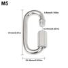 New 304 Stainless Steel Quick Link Oval Heavy Duty Rope Connector D Shape Locking Carabiner Clip Hammocks