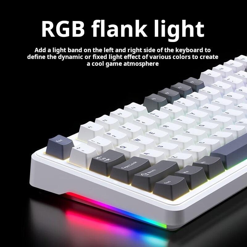 Aula F87 PRO Wired Wireless Bluetooth Tri Mode Hot Swappable Gaming Keyboard With RGB Backlight And Volume Knob