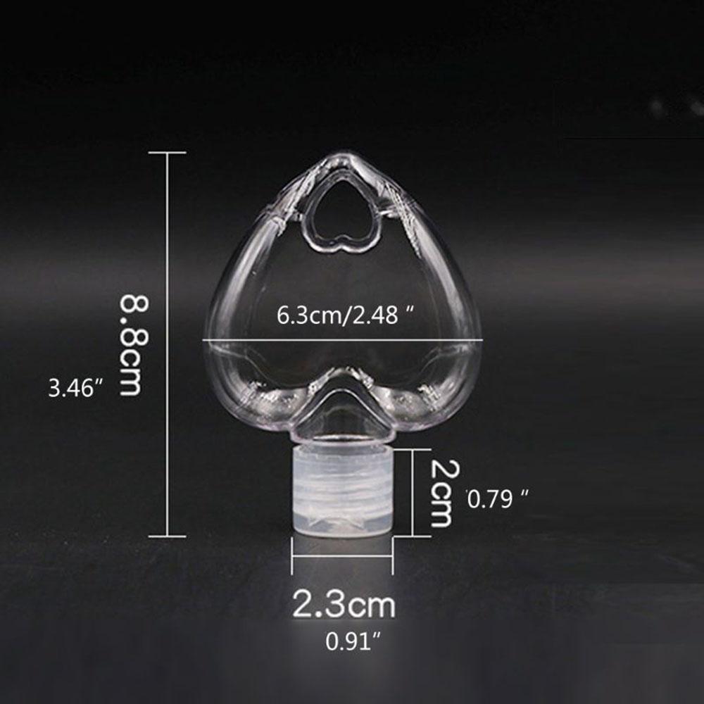 Heart Shape With Key Ring Empty Refillable Bottle Spray Bottle Cosmetic Container Hand Soap Bottle