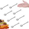 Small Spoons Mini Set - 8 Pcs Tiny Stainless Steel Spoons for Spices, Salt, Sugar, Pepper, and Honey - Food-Grade 304 Mini Condiment Scoops(8 Pcs