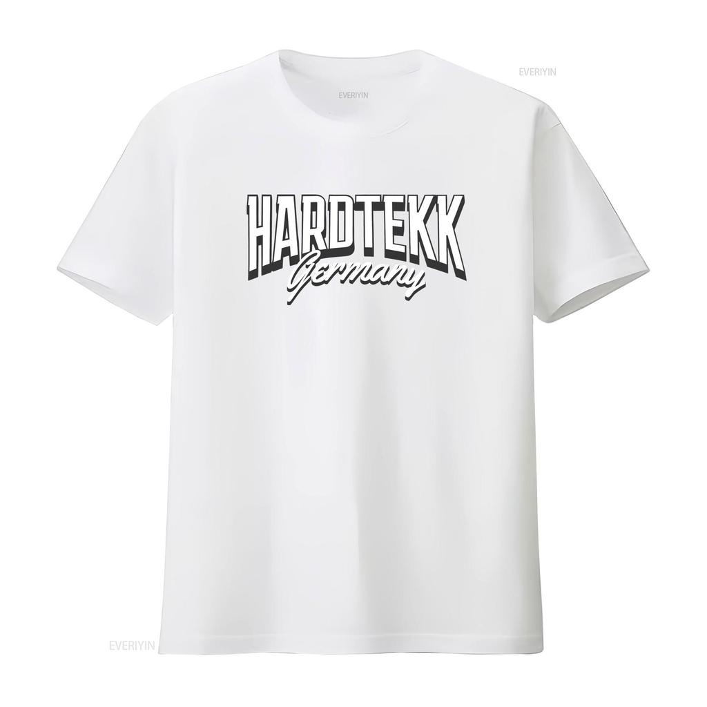 HARDTEKK Germany Techno Tekk Rave Fashion Streetwear Black T Shirt Stylish and Trendy for Lovers Vintage Washed Breathable