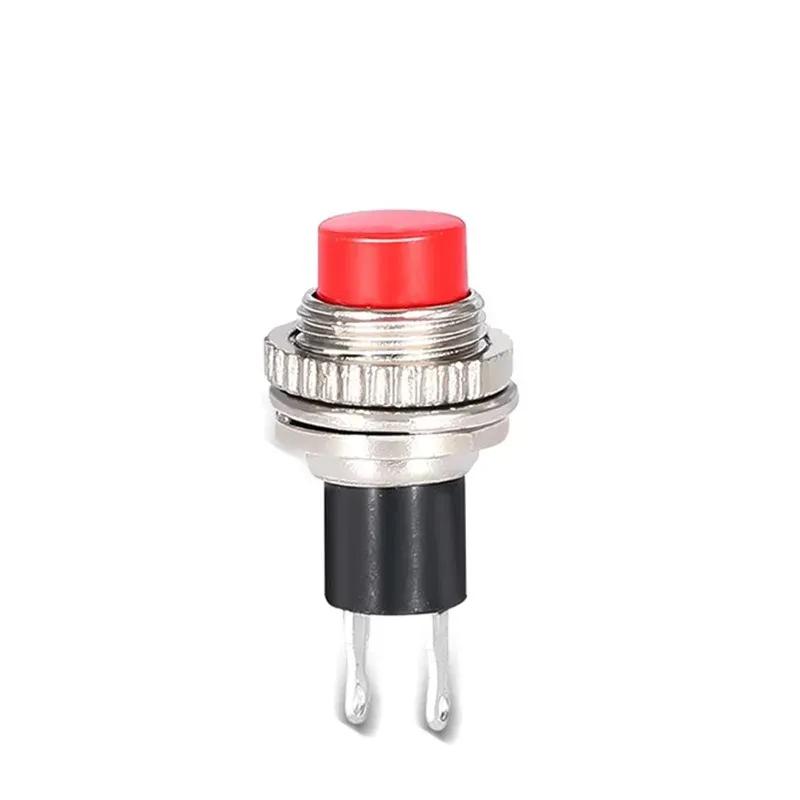 5/20PCS Small 10MM DS-314 Lock-Free Button Switch Unlocked Self-reset Doorbell Horn Electric Switches Fixed Upper Threaded Panel
