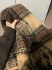 Vintage Winter Warm Cashmere Long Scarf Brown Soft Long Tassel Scarves Plaid Thickened Thickened Warm Shawl Wrap Women Girls