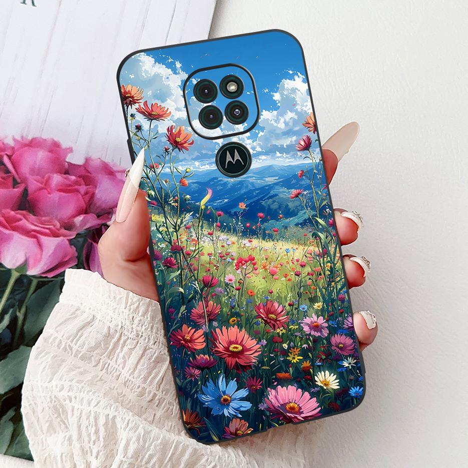 For Motorola Moto G9 Play Case Colorful Flowers Painted Cover Soft TPU Phone Cases For Motorola Moto G9 Plus MotoG9 Power Fundas
