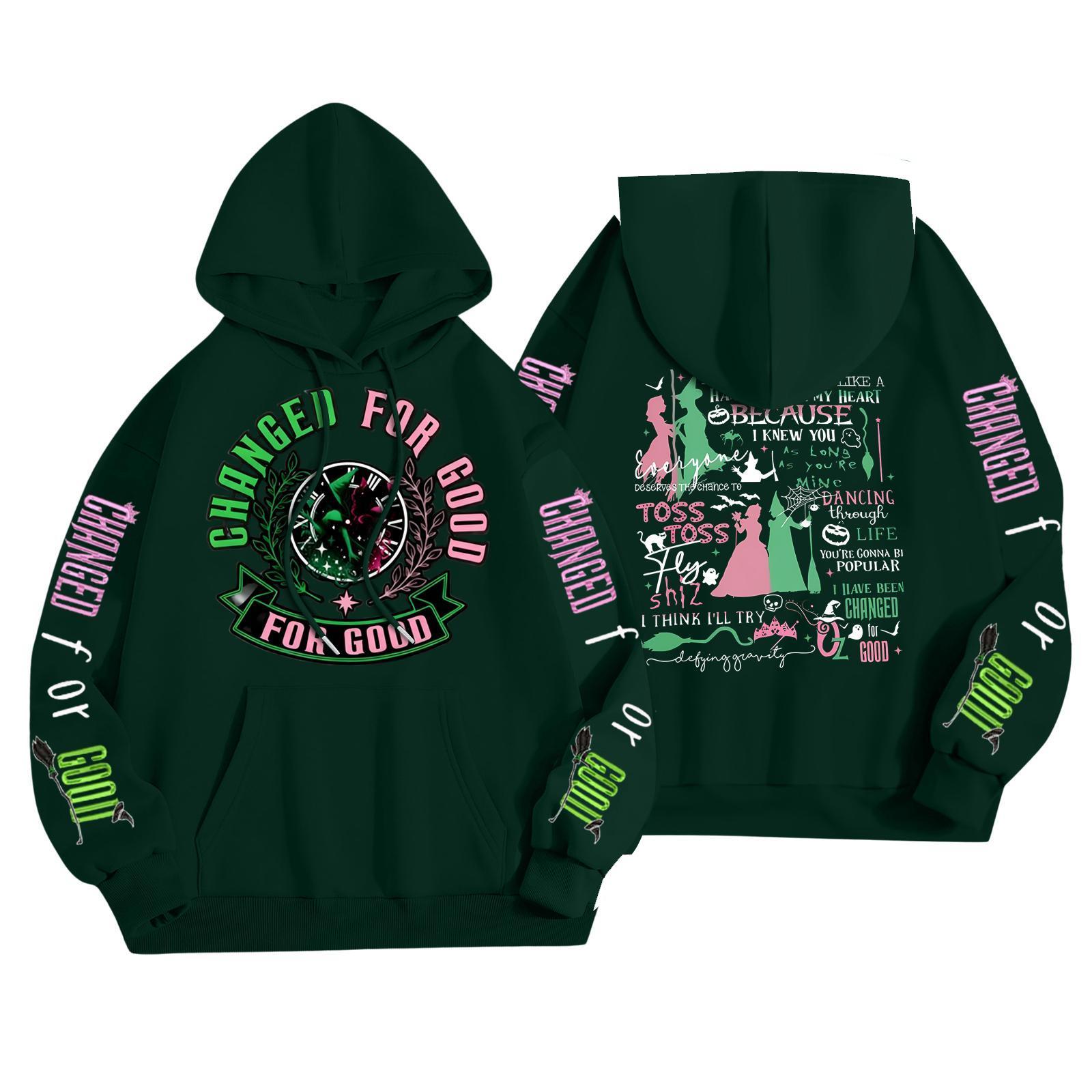 

Жіночий модний повсякденний худі з довгим рукавом з принтом XXL