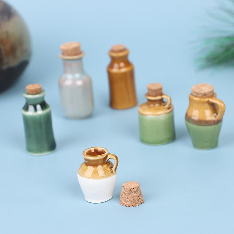 1:12 Dollhouse Miniature Ceramics Jar Seasoning Jar Kitchen Toy Home Decor