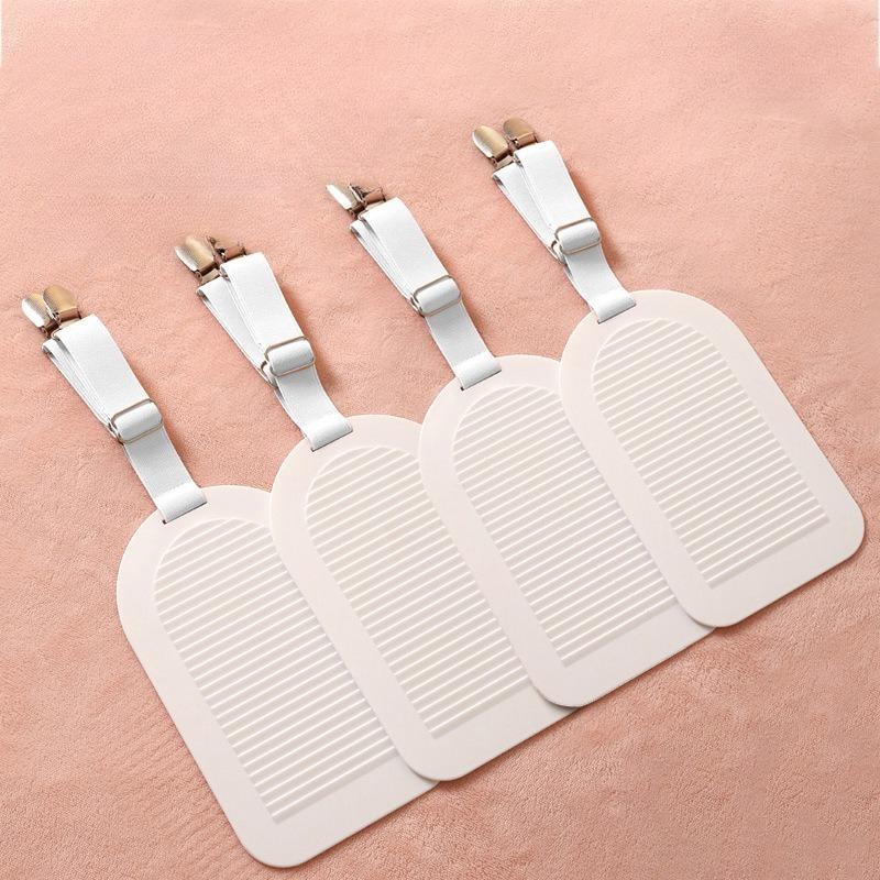 

Bed Sheet Clips Adjustable Holder Straps Set of 4 Elastic Fitted Bedding Fasteners Clip for Home Hotel Mattress Secure