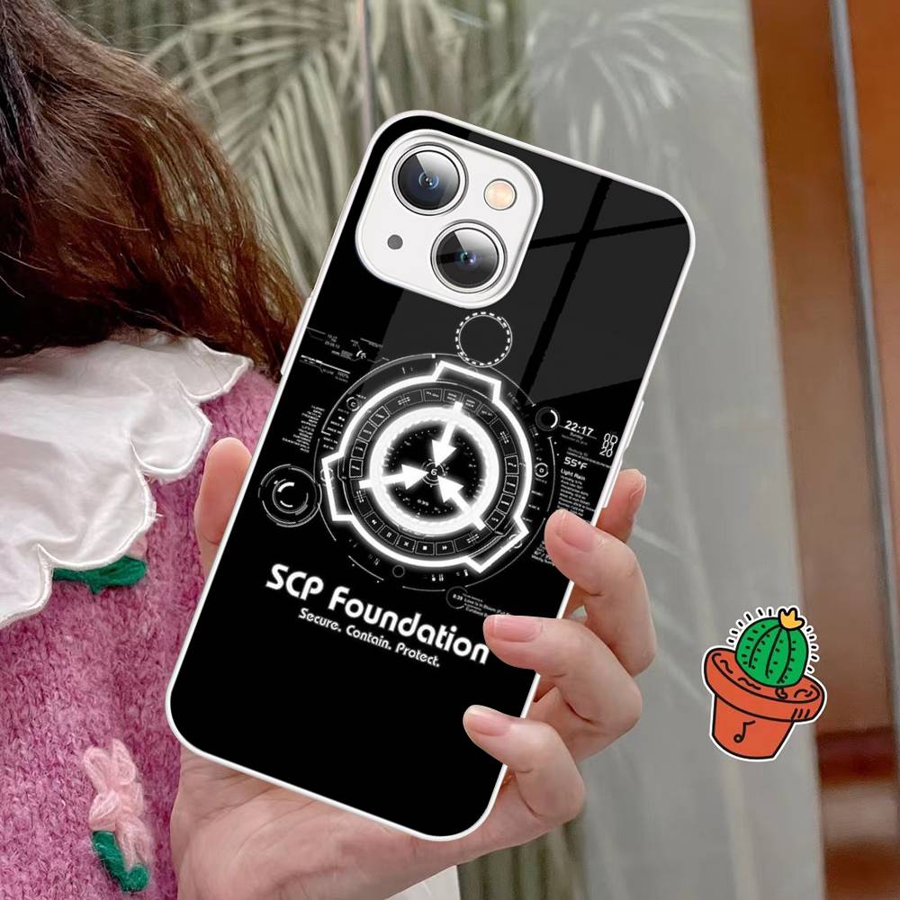 SCP Foundation Game Sci Fi Tempered Glass For Iphone 14 13 12 11 Pro Mini XS MAX 14Plus X XS XR Fundas