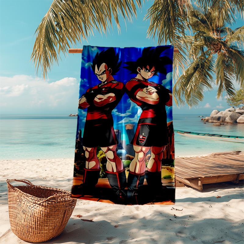 1pc Dragon Ball Z Saiyan Brothers Cartoon Quick Dry Microfiber Bath Towel for Swimming Surfing Camping Unisex Holiday. SJT7201110