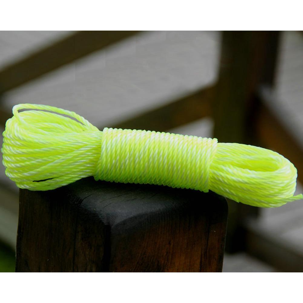 10m/20m Colored Nylon Rope Climbing Traction Tying Shade Net Rope Clothesline Garden Supplies