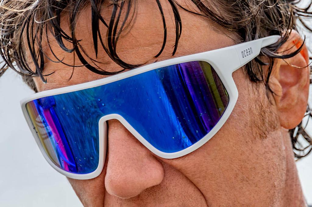 OCEAN KILLY WATER Floating Lightweight UV Detachable Strap White Blue REVO Sunglasses, Organic, Bio-Based, Frame, Protection, & Floater, (Polarized