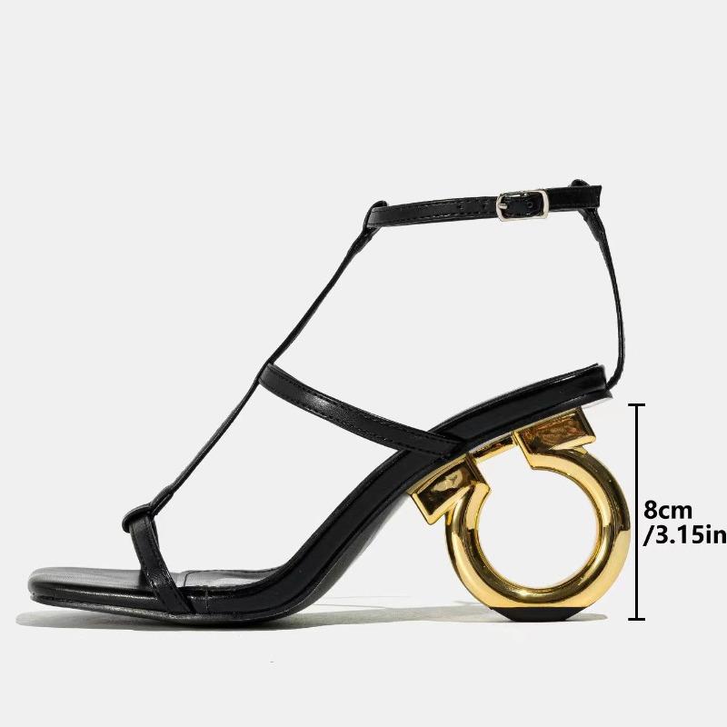 Modne Damskie Sandały 2025 Nowe Letnie Wysokiej Jakości Sandały Peep Toe Casual Eleganckie Luksusowe Sandały na Wysokim Obcasie Buty Damskie dla Kobiet