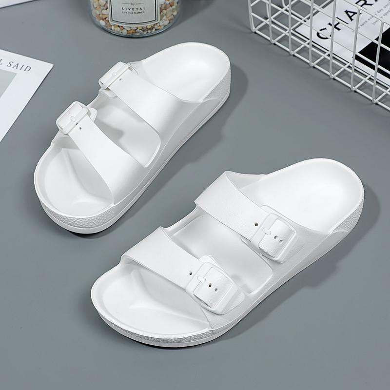 Mote Størrelse36-47 Par Justerbare Myke Spenneslippers For Menn Flate EVA Slippers Lettvekt Anti-skli Slides Dropshipping sko