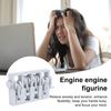 3D Printed Engine Figurine Teens Adults Stress Relief Crank Handle Drive Engine Fidget Toy Mini Desktop Engine Ornament Decoration