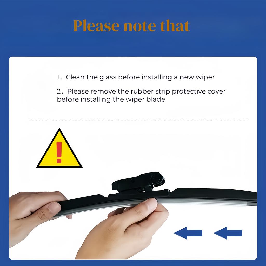 Set of Front And Rear Wiper Blades Suitable for Peugeot 207 Hatchback from 2006-2014, Including Windshield Sizes of 66.04cm, 43.18cm, And 40.64cm