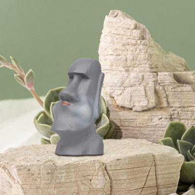 1.9inch Female Easter Island Moai Figurine Resin Sculpture Table Decoration for Bookshelf Decor