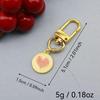 Hot Selling Simple Colored Heart Oil Drip Keychain Pendant