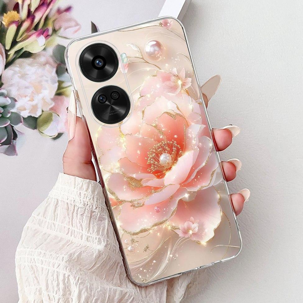 For Huawei Nova 11 SE BON-AL00 Case For Huawei Nova 12 SE Cover BNE-LX1 Luxury Butterfly Love Fashion Flowers Cool Lion Painted