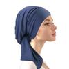 Solid color elastic streamer headscarf cap, headband cap, primer cap, hair care cap JDT-31A