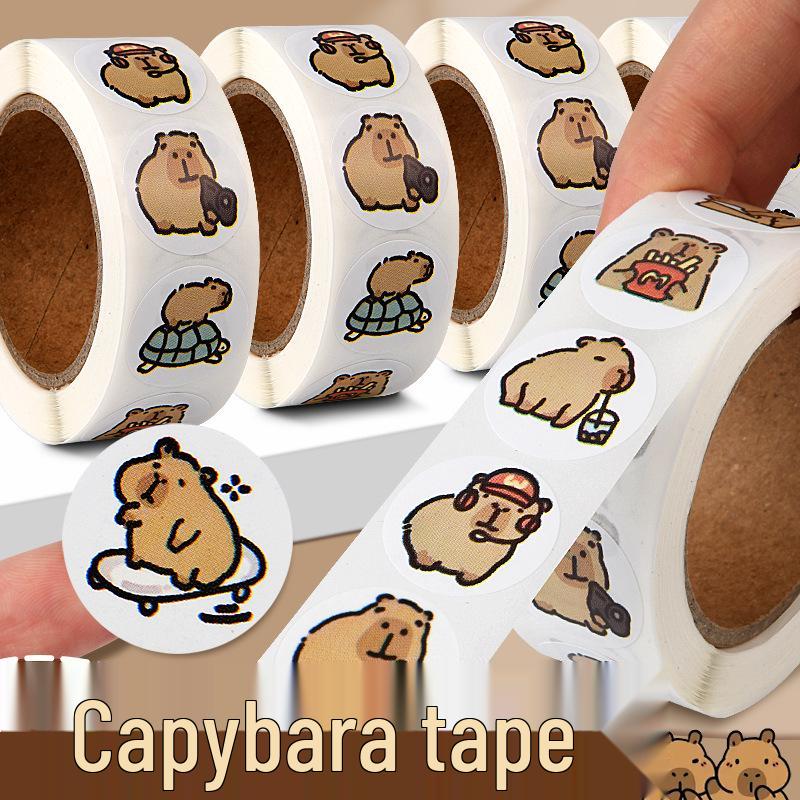 

Cute Cartoon Capybara Stickers - DIY Self-Adhesive Journal Decor