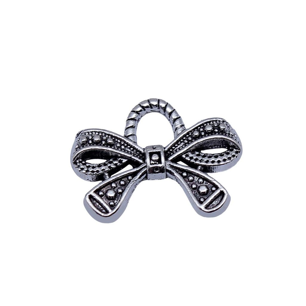Pendants Bow With Crown Charms For Princess Themed Jewelry Making Alloy