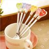 Random-creative Stainless Steel Spoon, Heart-shaped Ceramic Coffee Stirrer, Honey Spoon, Tea Spoon, and Ice Cream Dessert Spoon