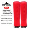 Lock On Bike Grips, Anti-Slip Shock Absorbing, Single Side Locking Handlebar Grips, Universal for MTB Folding Bike Cycling Parts