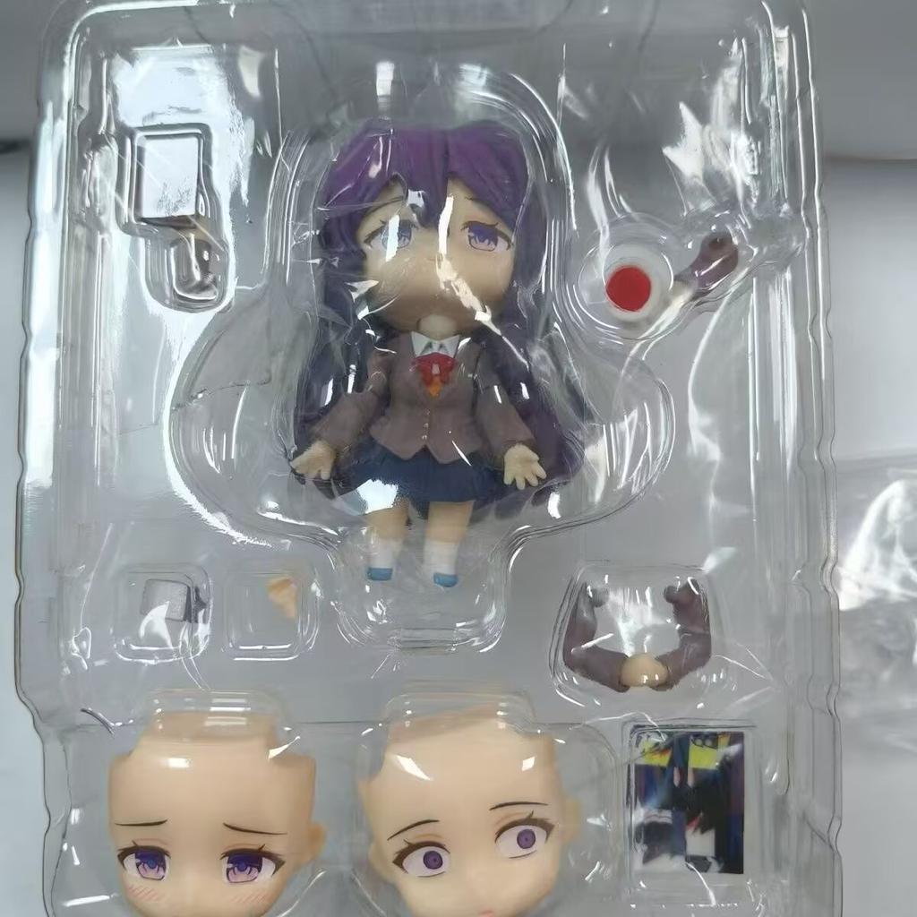 10cm Doki Doki Literature Club Animal Figures 2283 Yuri Sayori Natsuki Monika Desktop Decor Collectible Durable Gift For Anime Fans