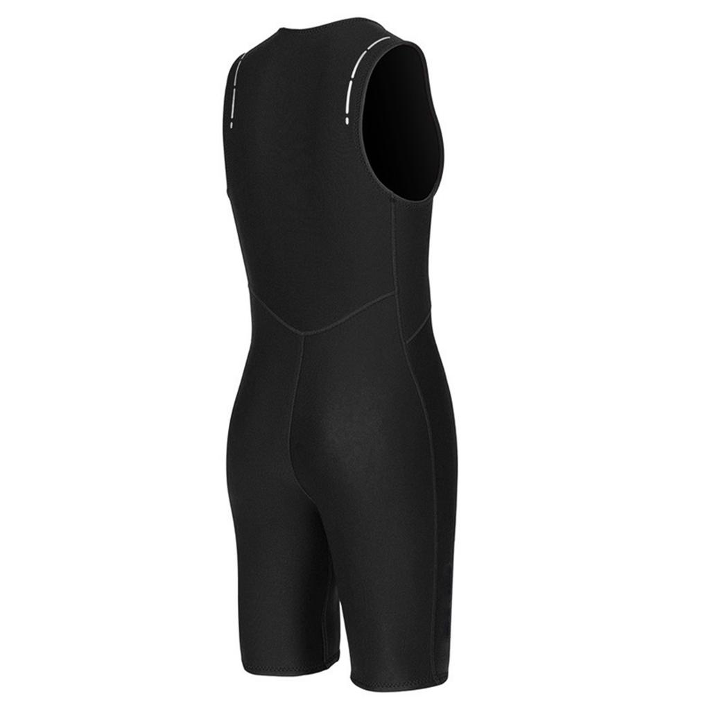 2MM Short Sleeveless Wetsuit Front Zip Diving Suit for Men Swimming Snorkeling Surfing Water Sports