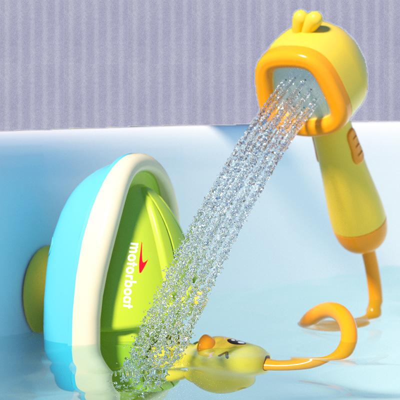 Babyborrel Badkamer Water Spelen Kleine Gele Eend Bloemen Douche Goddelijk Apparaat Waterstraal Waterspeelgoed