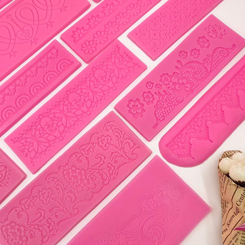 Vintage Pattern Fondant Silicone Mold Cake Border Decoration Set