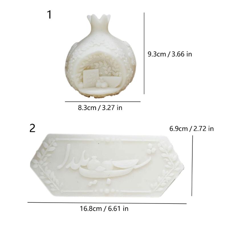 Pomegranate Silicone Molds Heat Resistant Fruit Silicone Candle Mould for Resin Casting Making Candle Soap Chocolate
