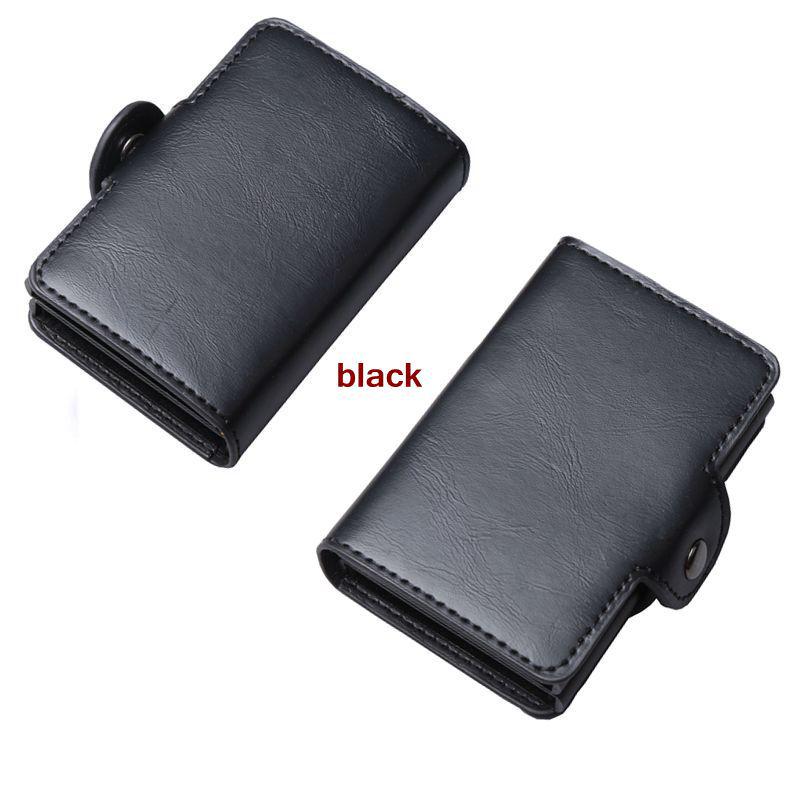 Men Genuine Leather Business Credit Card Holder Money Clip Cash Holder Wallet Purse