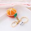 Korean Handmade Woven Yarn Ball Keychain - Creative Fruit Pendant Ornament