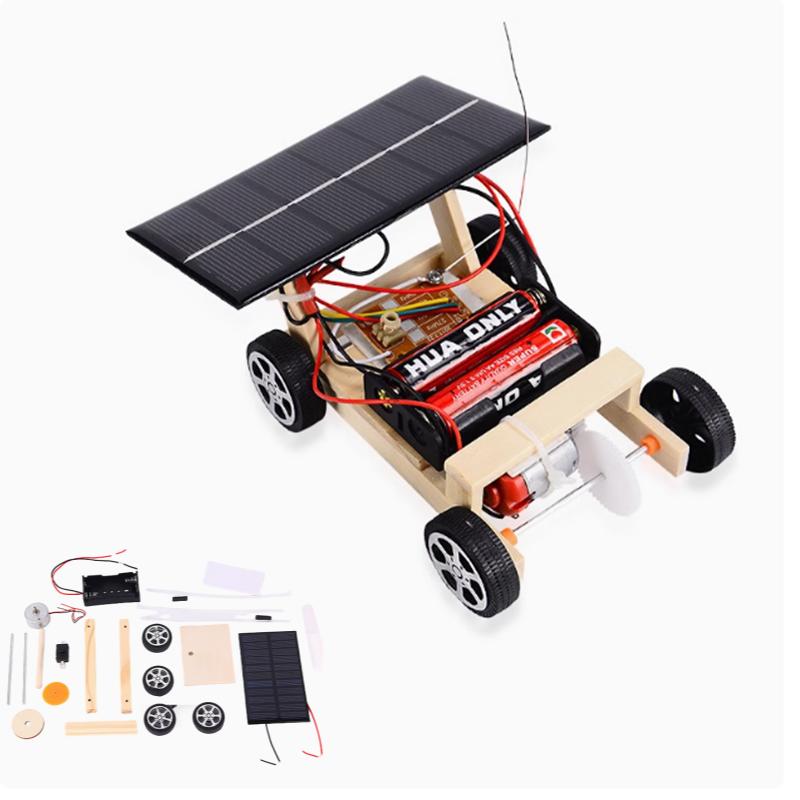 Assemble Solar Car Creative Inventions Motor Ability of Children Active Thinking DIY Electronic Kit Technology Toys for Kids