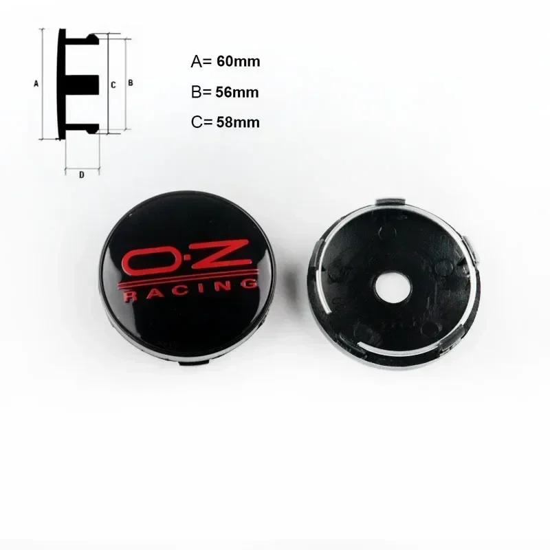

6 COLORS 60MM OZ Racing Car Wheel Center Hub Caps Car Emblem Badge Logo Wheel Center Cap Label Car Styling Accessories 1pc