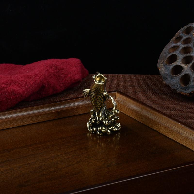 Messing Koi Fisch Ornament Für Zuhause Wohnzimmer Büro Teetisch Tee Haustier Dekor Handwerk Dekoration
