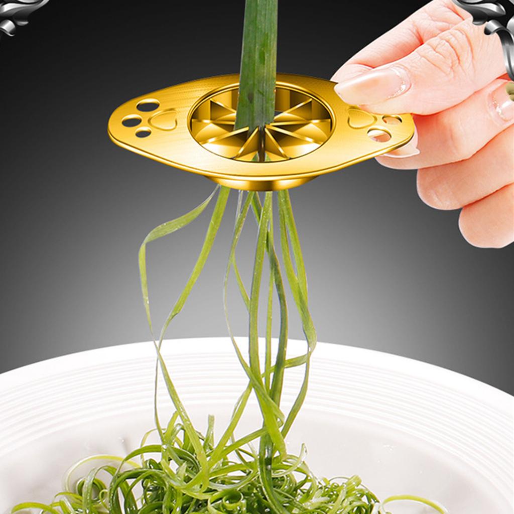 304Stainless Steel Spring Onion Slicer Corrosion Resistant Kitchen Tool for Quick Chopping Food Speedy Chopping Tool