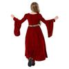 Children's Suede Medieval Noble Costume with Flared Sleeves for Halloween Ball