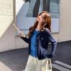 Women's Spring Korean Style Ribbed Knit Two-Piece Wool Cardigan and Inner Sweater - High-End Trendy Design