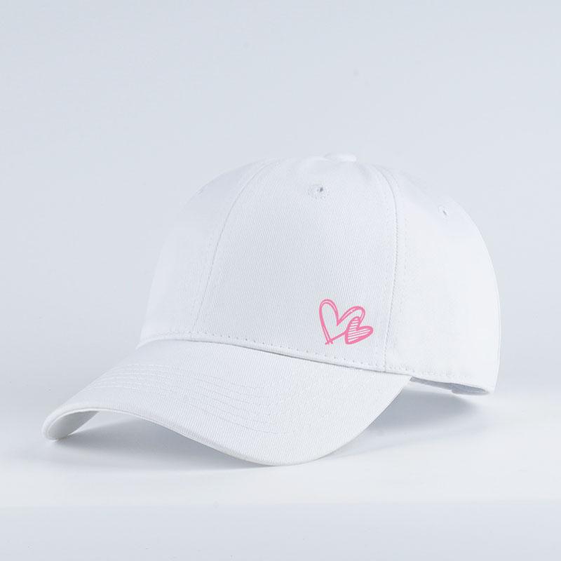 

MLFO Double Pink Heart Print Baseball Cap Lightweight, Breathable, Sweet & Stylish Unisex Y2K Couple s Hat белый