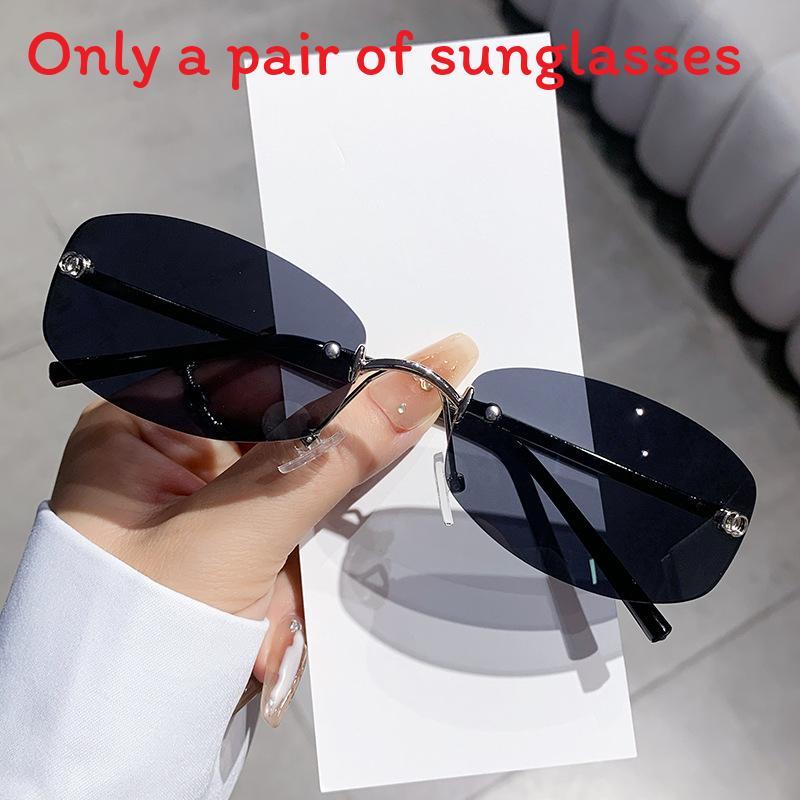 Y2k Blue Square Sunglasses With Uv400 Protection For Fashion Streetwear