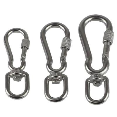 Drehbarer Schraubverschluss Haustier-Sicherheitskarabiner Haken für Katzen Hundehalsband Schnallen Haken zum Verbinden von Hundeleinen Halsband