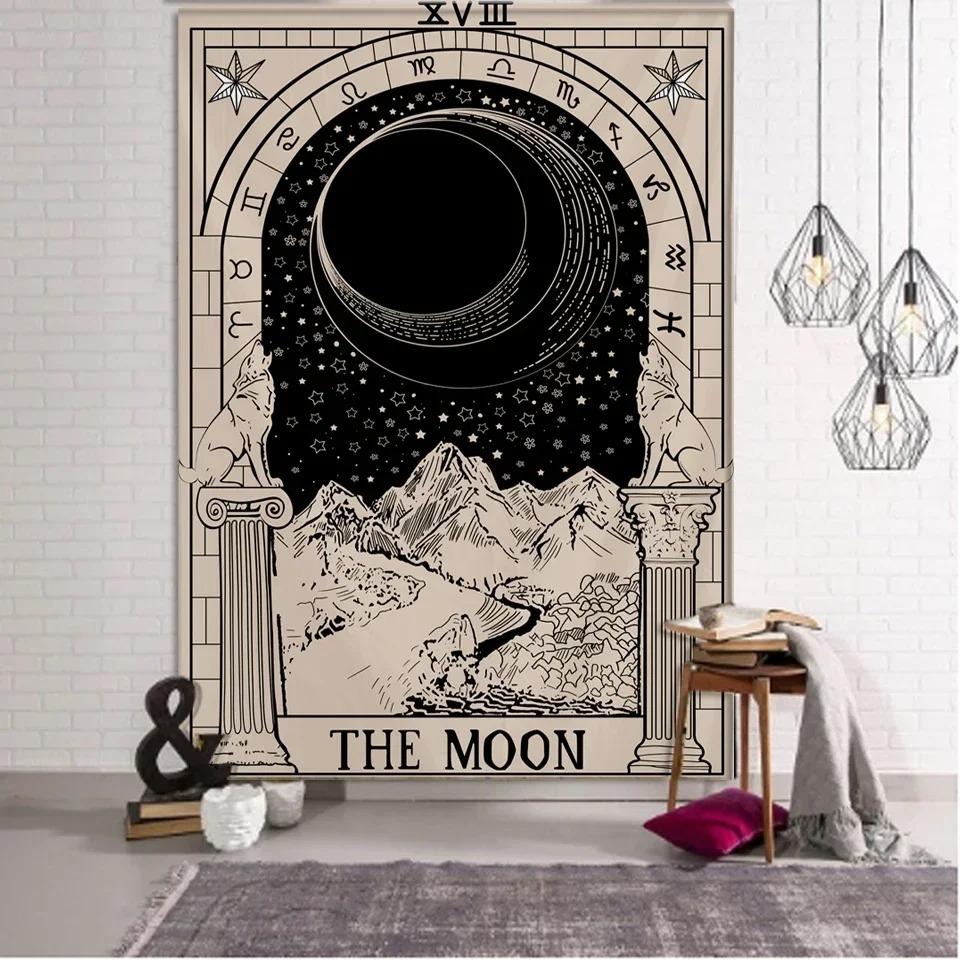 Tarot Tapestry Wall Hanging Astrology Divination Bedspread Beach Mat Witchcraft Mandalay Hippie Mandala Brugeria