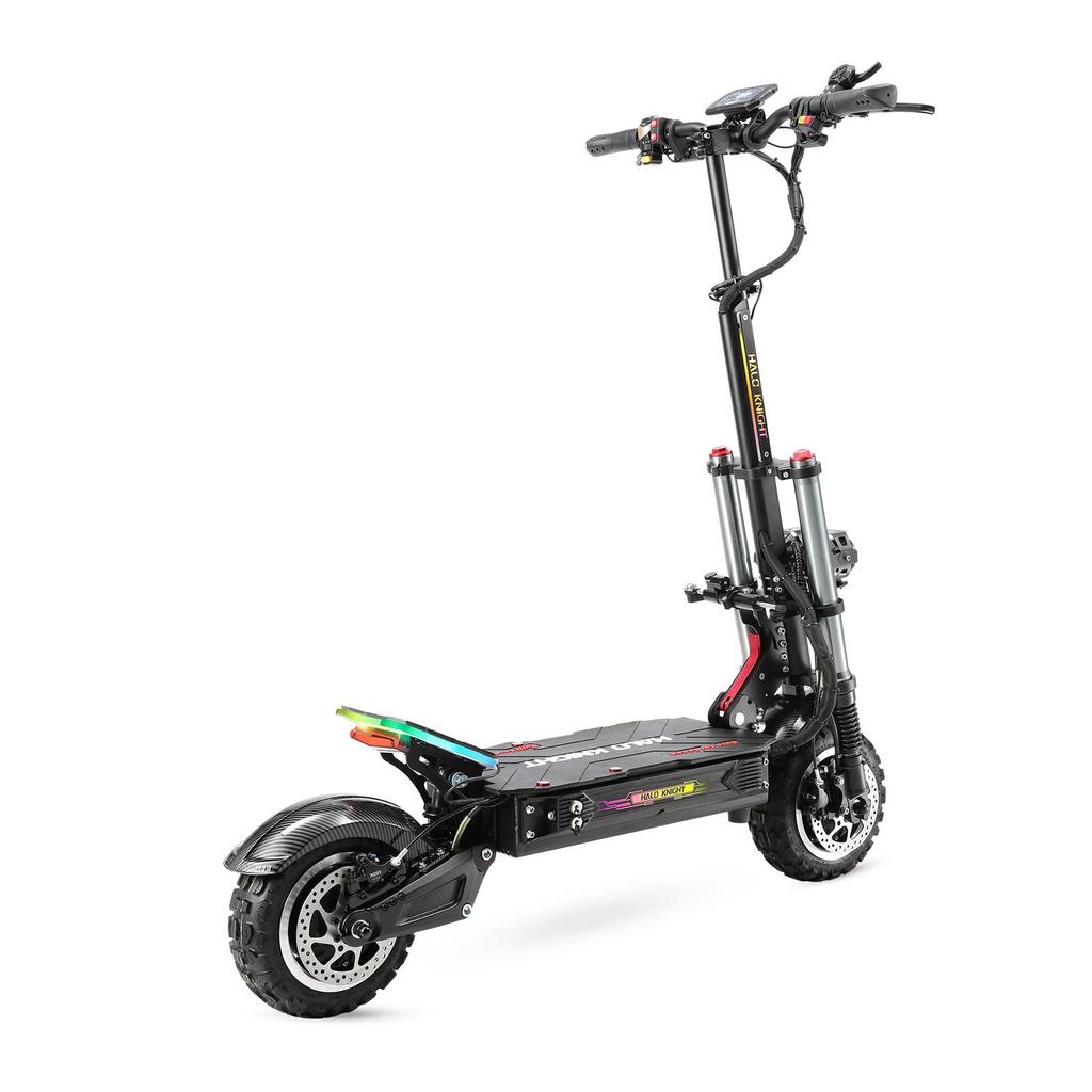 Halo Knight T107 Pro Elektrikli Scooter 11 İnç Arazi Lastiği 3000W*2 Çift Motor 60V 38.4Ah Pil 80km Maksimum Menzil